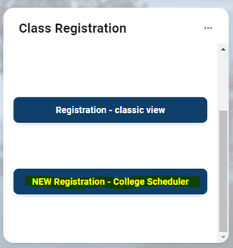 Class Registration Step 1